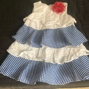 Red White & Blue Marmellata EyeletSeersucker Dress